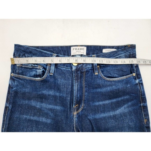 Frame Denim Le Crop Mini Boot Jean Shredded Raw Bayberry Wash Women Size 29 $250 - Picture 8 of 11